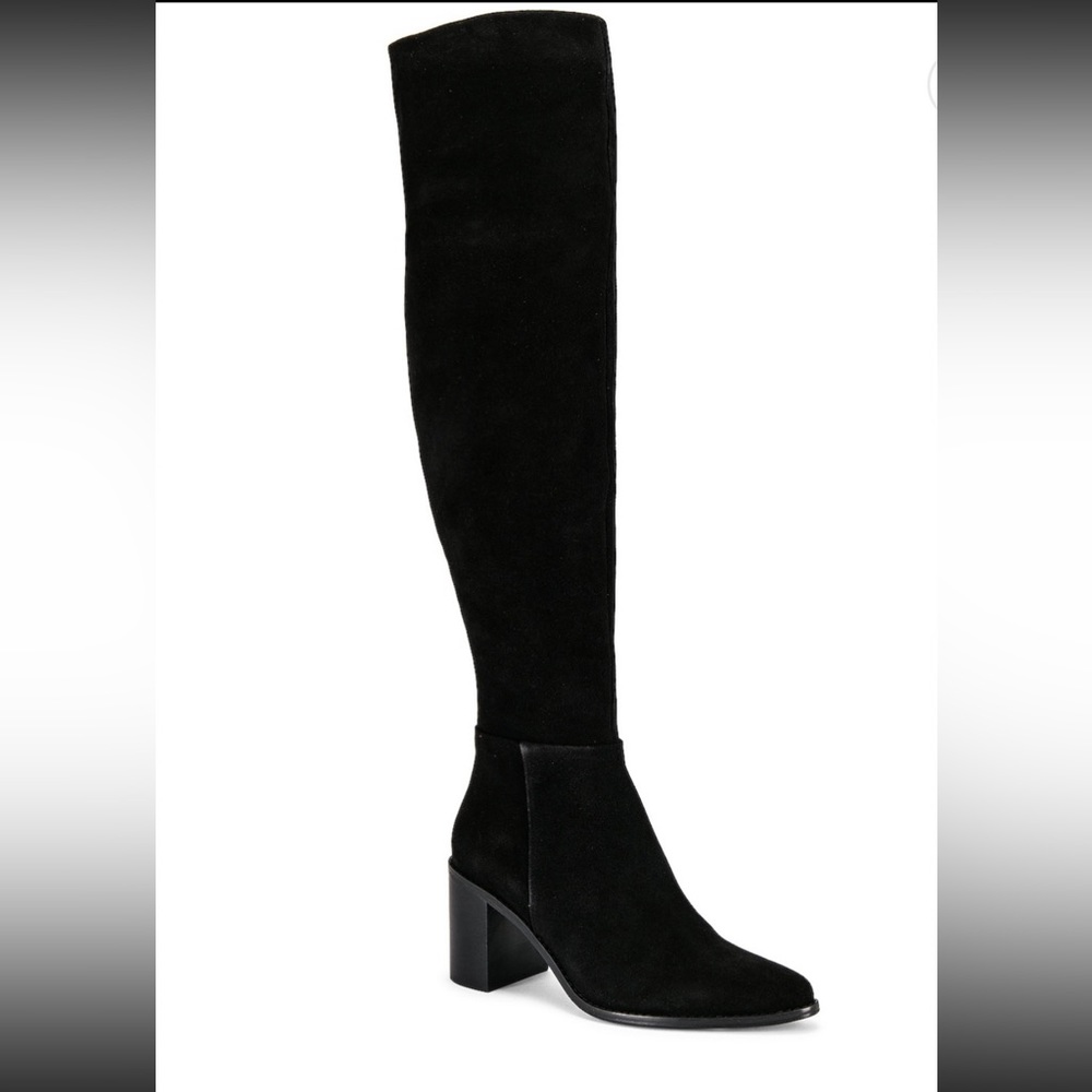 Seychelles Gifted Black Suede Over-the-Knee Boots (Size 7.5, NWT)